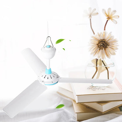 Portable Camping Fan Mini USB Tent Fan for Camping Celling Fan Outdoor Gazebo Fan Canopy Hanging Fan Battery Powered