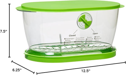 Prep Solutions by  Lettuce Keeper Produce Storage Container, 4.7 Quarts, Green (LKS-06)