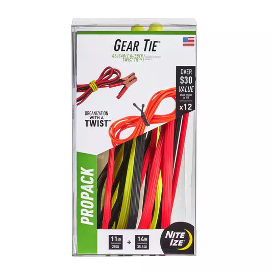 Gear Tie Pro Pack Assortment 12-Pack