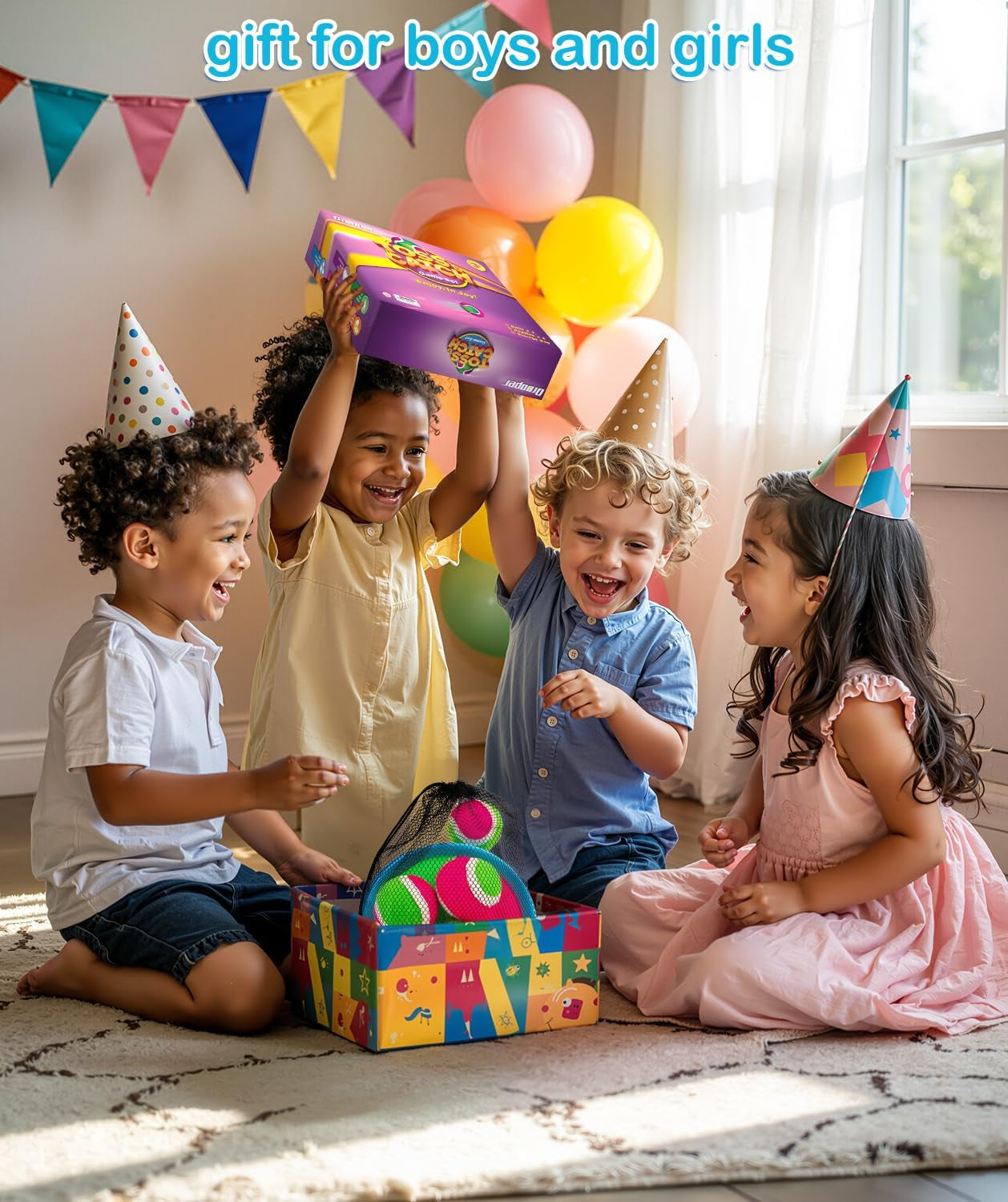 Kids Toys Toss and Catch Game Set Valentines Day Gifts for Kids Toddler, Toys for 3 4 5 6 7 8 Year Old Boys Girls Birthday Gift, Yard Outdoor Games for Kid Ages 4-8 8-12 Beach Pool