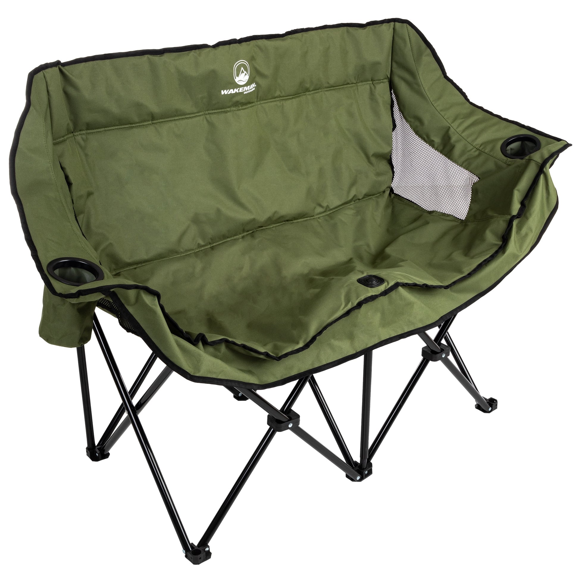 Outdoor Double Camping Chair - Camp Loveseat with Carry Bag, Olive