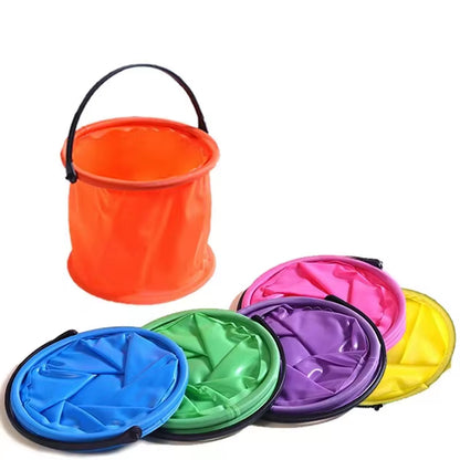Beach Sand Bucket Toy 2Pcs Collapsible Bucket Gardening Tool Outdoor Pool Play Tool Kids Summer Water Fun Toy Birthday Gift