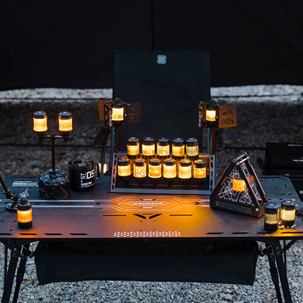 Outdoor Camping Light Rechargeable Rotable Camping Lantern Long Lasting Magnetic Atmosphere Lantern for Outdoor Camping Hiking