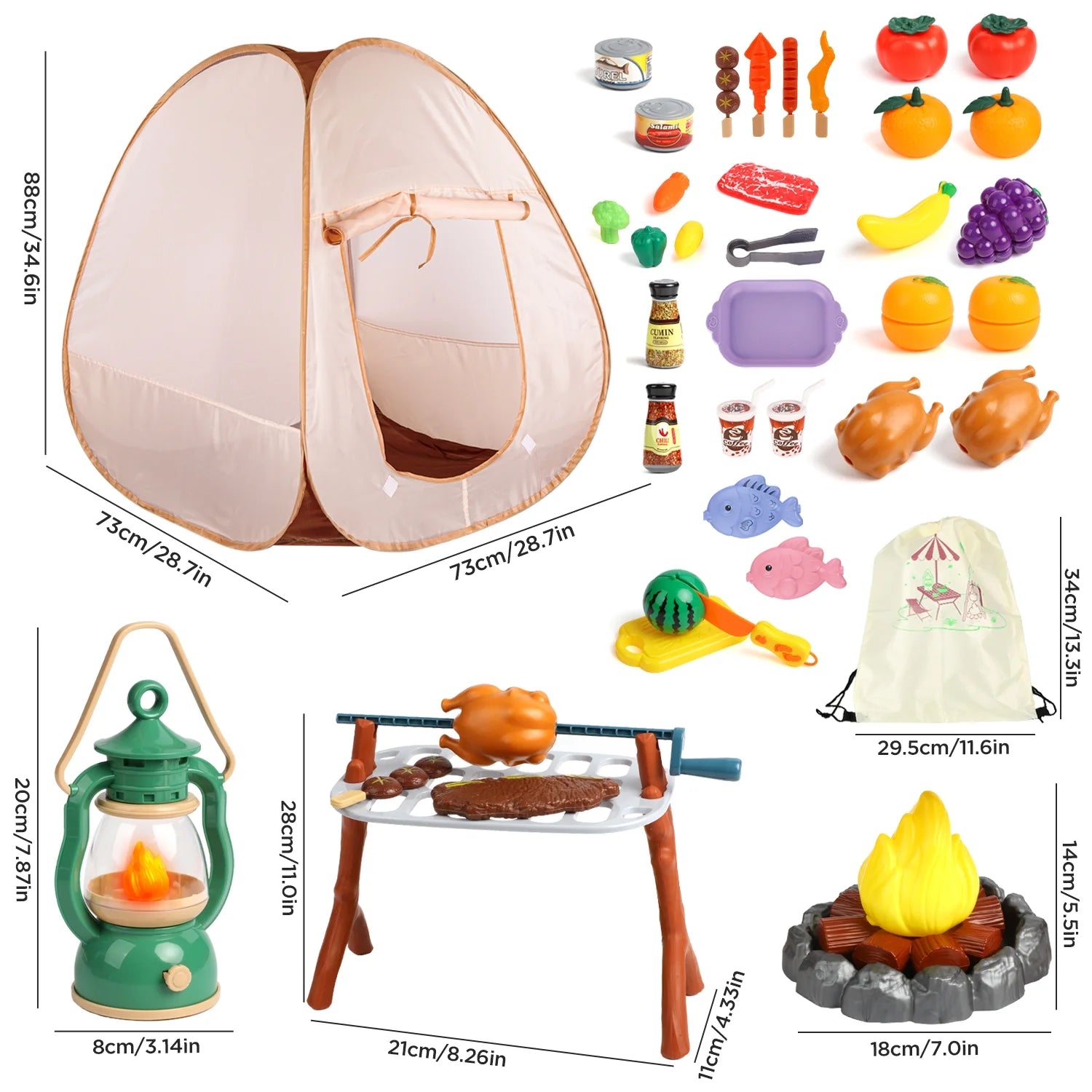 Kids Tent Set with 49 Pieces, Indoor Pop-Up Play Tent for Toddlers Girls 3-6 Years, Christmas Birthday Gift for Kids Girls 3-6 Years.
