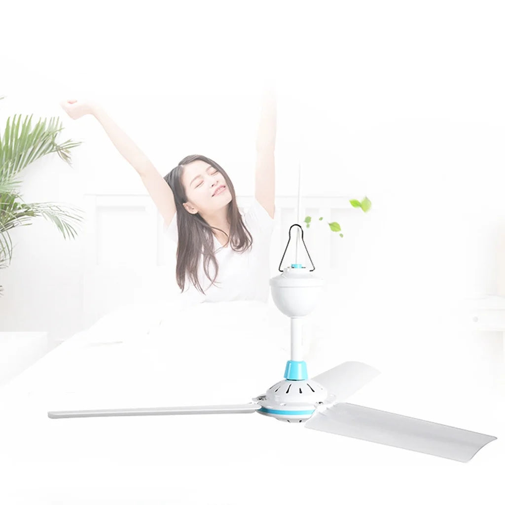 Portable Camping Fan Mini USB Tent Fan for Camping Celling Fan Outdoor Gazebo Fan Canopy Hanging Fan Battery Powered