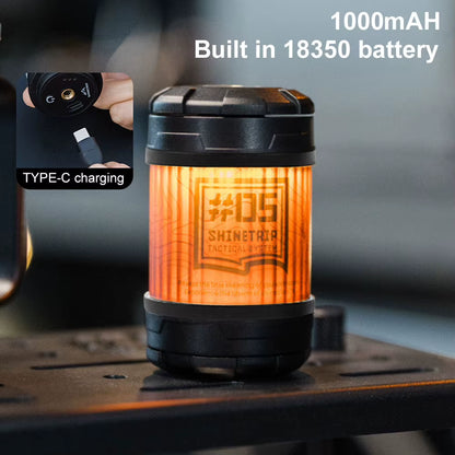 Outdoor Camping Light Rechargeable Rotable Camping Lantern Long Lasting Magnetic Atmosphere Lantern for Outdoor Camping Hiking