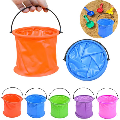 Beach Sand Bucket Toy 2Pcs Collapsible Bucket Gardening Tool Outdoor Pool Play Tool Kids Summer Water Fun Toy Birthday Gift