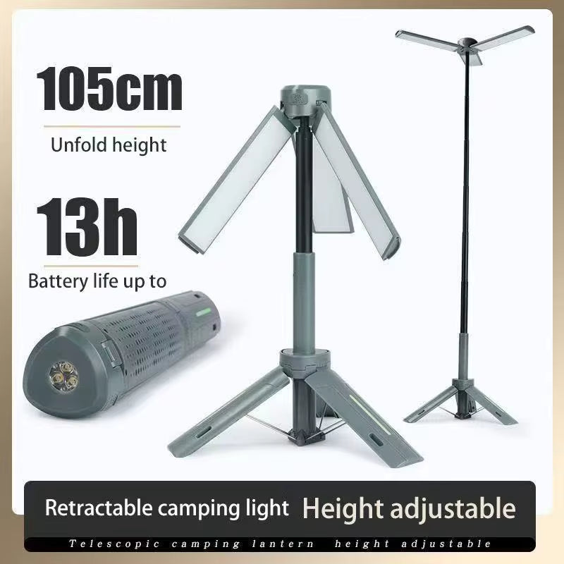 Rechargeable Outdoor Portable Hiking Camping Fishing Flashlight Telescoping Camping Lantern Telescopic Camping Light