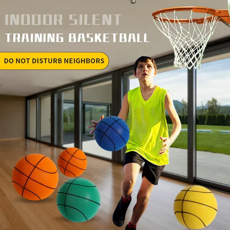 Bouncing Mute Ball Indoor Silent Basketball 18Cm Foam Basketball Silent Soft Ball Bounce Basket Ball Toy Kids Sports Games Gift
