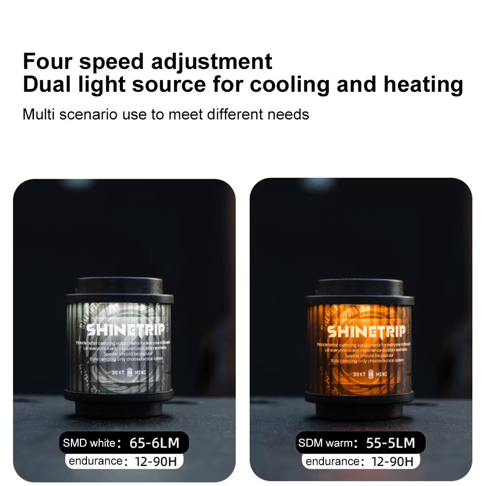 Outdoor Camping Light Rechargeable Rotable Camping Lantern Long Lasting Magnetic Atmosphere Lantern for Outdoor Camping Hiking