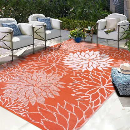 Outdoor Rugs for Patios Clearance 6'X9' Waterproof Patio Mat Plastic Straw Rug Reversible RV Camping Tent Rug outside Area Rug for RV, Patios,Deck, Beach,Balcony, Camping