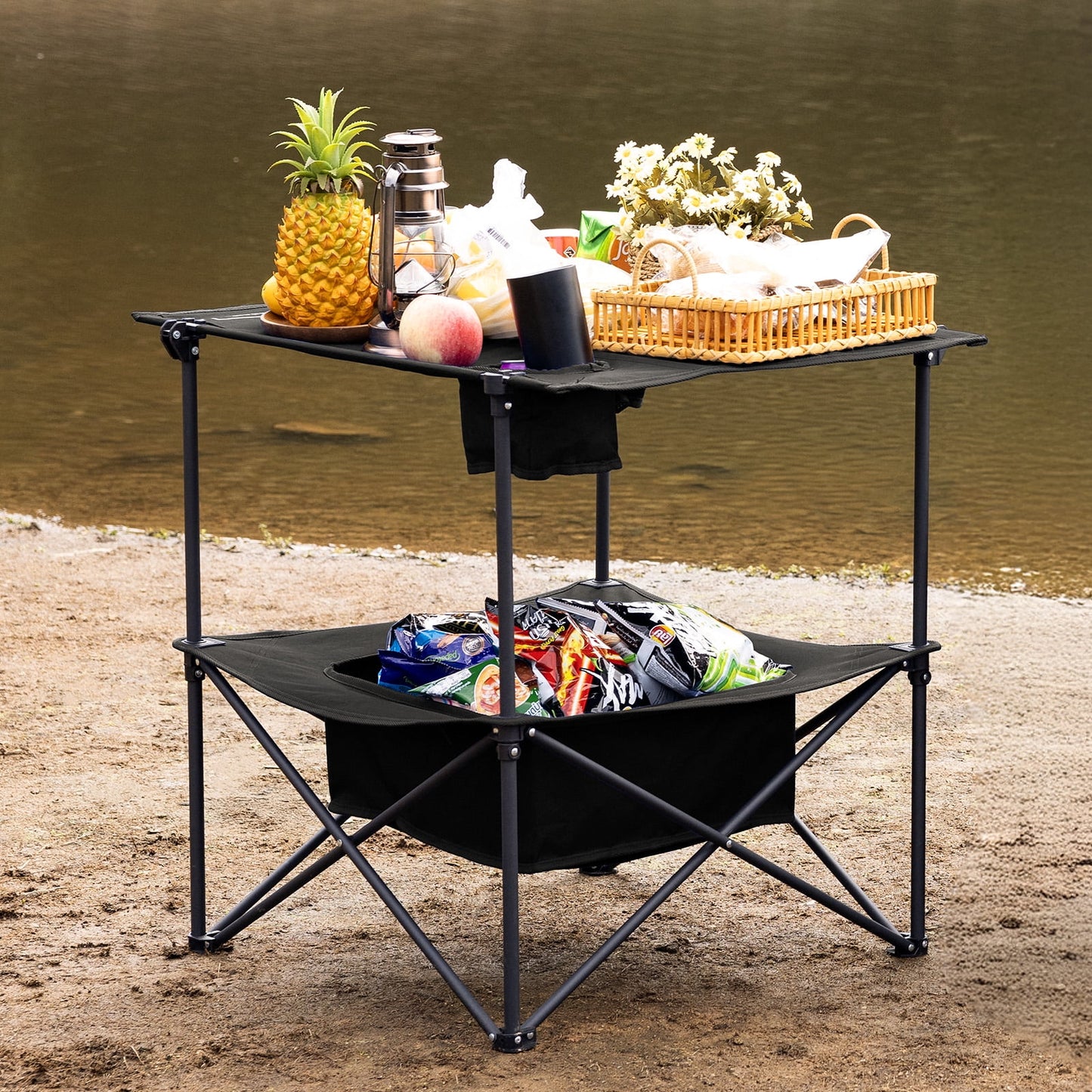 Folding Camping Table, Portable Outdoor Picnic Table