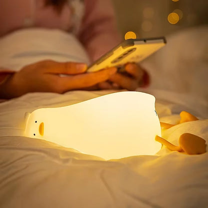 Lie Flat Duck Tap Night Light Tap Light Ambient Light Bedside Lamp Gift Light Rechargeable Table Lamp Atmosphere Lamp