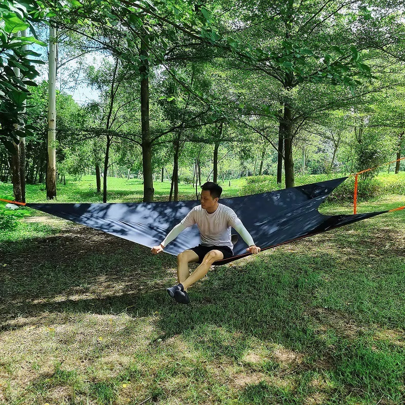 400X400X300CM Outdoor Camping Triangle Hammock Oxford Cloth Camping anti Rollover Hammock with Tensioner