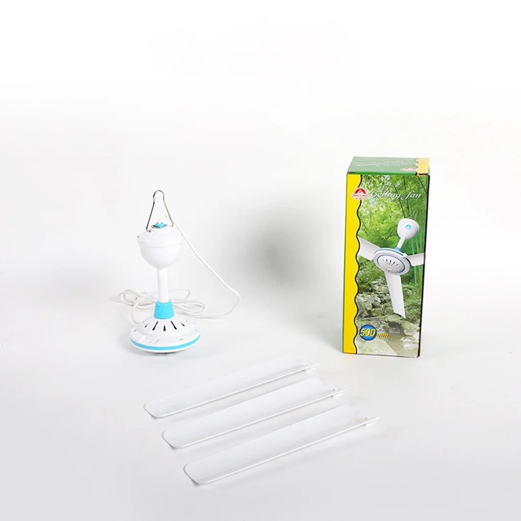 Portable Camping Fan Mini USB Tent Fan for Camping Celling Fan Outdoor Gazebo Fan Canopy Hanging Fan Battery Powered