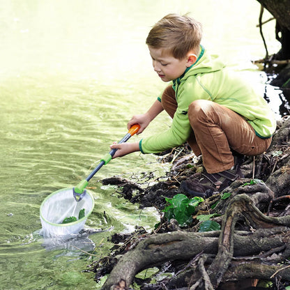 Terra Kids - Scoop Net with Sturdy Adjustable Handle - Great for Land & Water