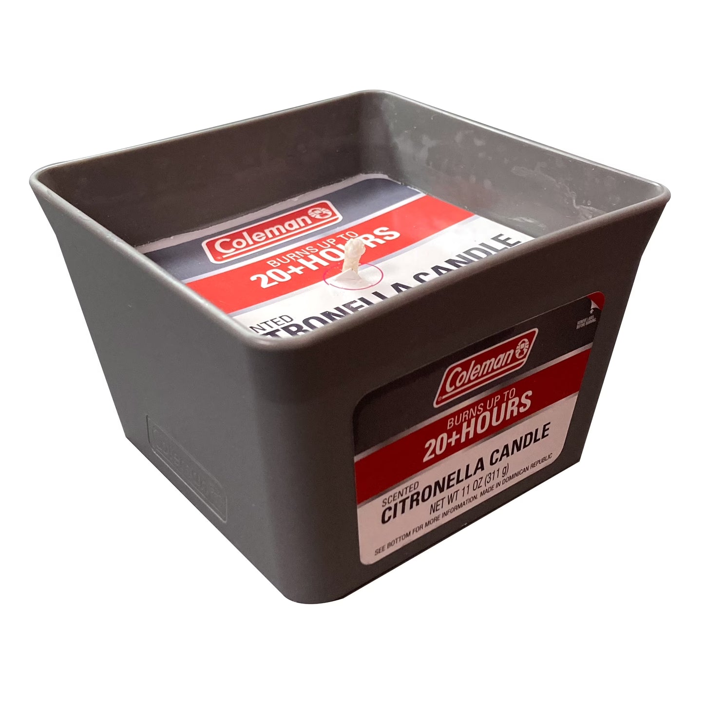 2 Wick Citronella Candle 11Oz Square Pail