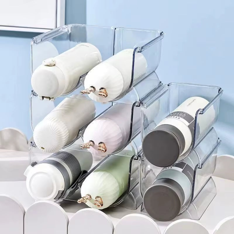 Transparent Creative Desktop Cup Rack Stackable Mug Wine Glass Holder with Umbrella Storage for Home Office Kitchen Organization