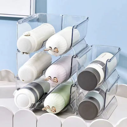 Transparent Creative Desktop Cup Rack Stackable Mug Wine Glass Holder with Umbrella Storage for Home Office Kitchen Organization