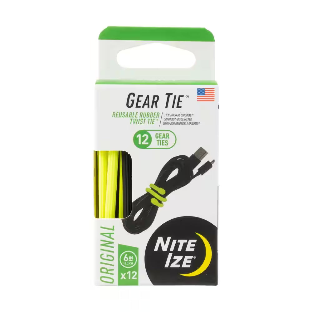 Gear Tie Propack 6 In. - (12-Pack) - Assorted