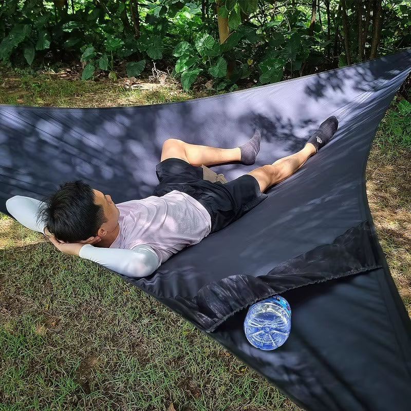 400X400X300CM Outdoor Camping Triangle Hammock Oxford Cloth Camping anti Rollover Hammock with Tensioner